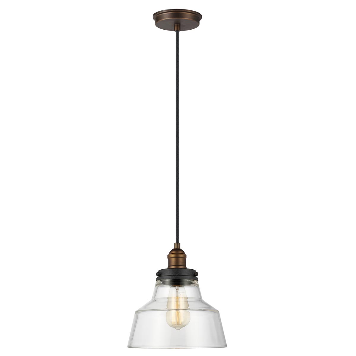 Feiss Pendant from the Baskin range. Baskin 1 Light Pendant Product Code = FE-BASKIN-P-A-BR