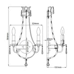 Feiss Wall Light from the Bellini range. Bellini 3 Light Wall Light – SKU FE-BELLINI-W3