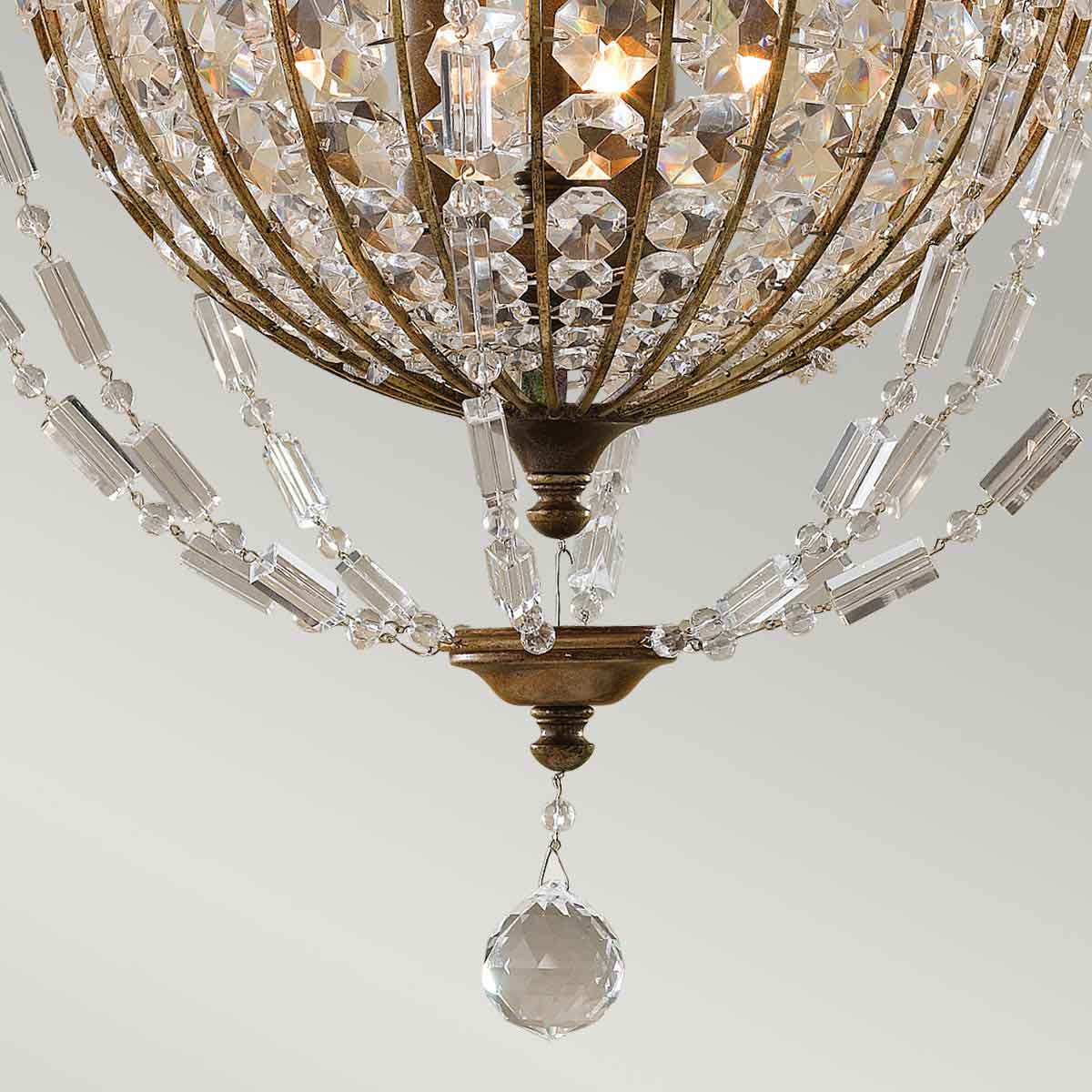 Feiss Chandelier from the Bellini range. Bellini 3 Light Chandelier Product Code = FE-BELLINI3