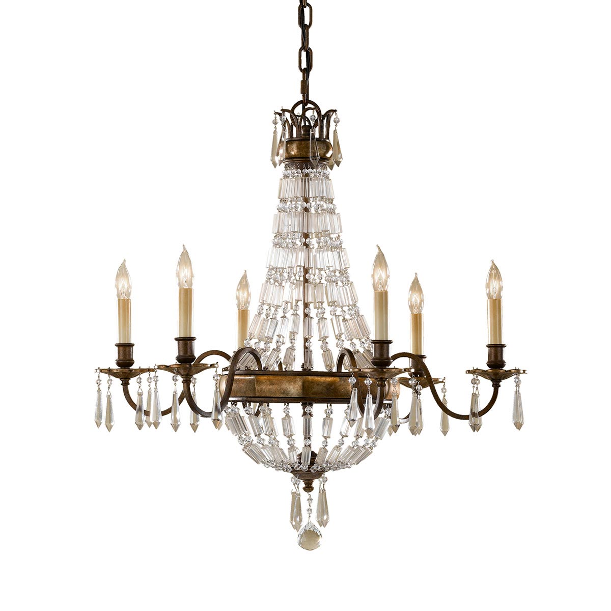 Feiss Chandelier from the Bellini range. Bellini 6 Light Chandelier Product Code = FE-BELLINI6
