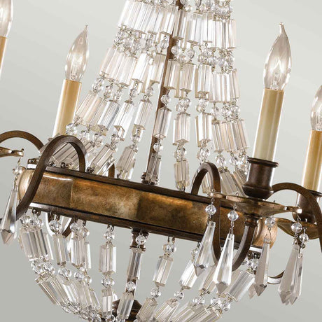 Feiss Chandelier from the Bellini range. Bellini 6 Light Chandelier Product Code = FE-BELLINI6