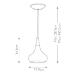 Feiss Pendant from the Beso range. Beso 1 Light Mini Pendant – SKU FE-BESO-P-S-BS