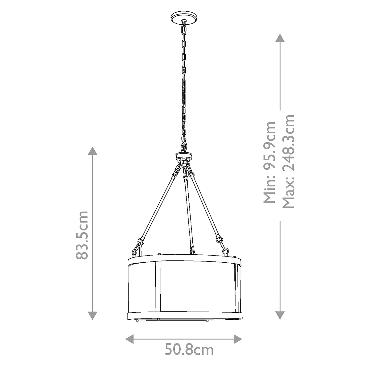 Feiss Pendant from the Bluffton range. Bluffton 3 Light Pendant Product Code = FE-BLUFFTON-3P
