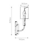 Feiss Wall Light from the Brianna range. Brianna 1 Light Wall Light – SKU FE-BRIANNA1-PN