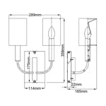 Feiss Brianna 2 Light Wall Light – SKU FE-BRIANNA2-PN