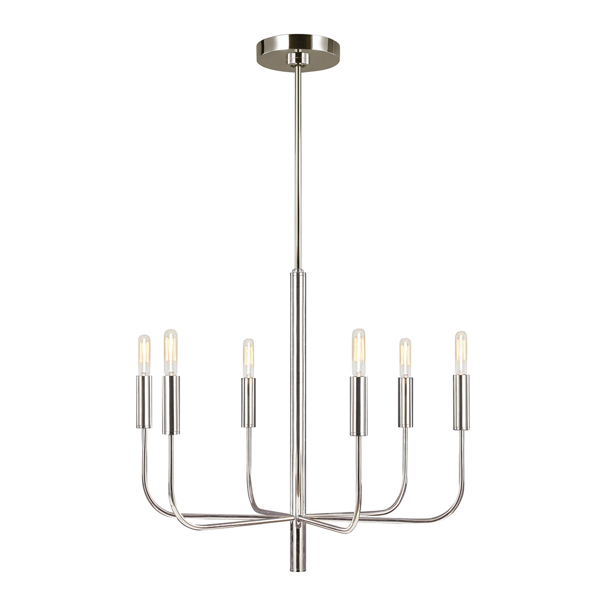Feiss Chandelier from the Brianna range. Brianna 6 lt Chandelier Product Code = FE-BRIANNA6-PN