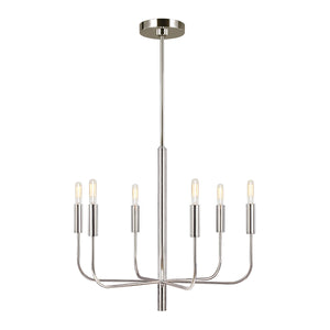 Feiss Chandelier from the Brianna range. Brianna 6 lt Chandelier Product Code = FE-BRIANNA6-PN
