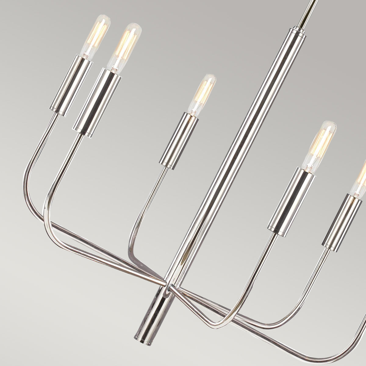 Feiss Chandelier from the Brianna range. Brianna 6 lt Chandelier Product Code = FE-BRIANNA6-PN