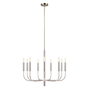 Feiss Chandelier from the Brianna range. Brianna 9 Light Chandelier Product Code = FE-BRIANNA9-PN
