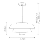 Feiss Pendant from the Brisbin range. Brisbin 1 Light Pendant – SKU FE-BRISBIN-MW