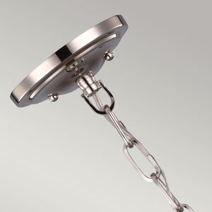 Feiss Pendant from the Cadence range. Cadence 1 Light Mini Pendant - Polished Nickel/Brushed Steel Product Code = FE-CADENCE-1P-BS