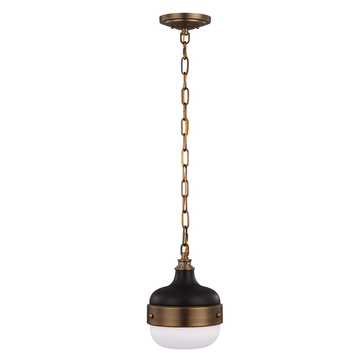 Feiss Pendant from the Cadence range. Cadence 1 Light Mini Pendant Product Code = FE-CADENCE-1P-MB