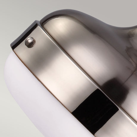 Feiss Pendant from the Cadence range. Cadence 2 Light Pendant - Polished Nickel/Brushed Steel Product Code = FE-CADENCE-2P-BS