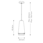 Feiss Pendant from the Carter range. Carter 1 Light Pendant – SKU FE-CARTER-P-A-MW