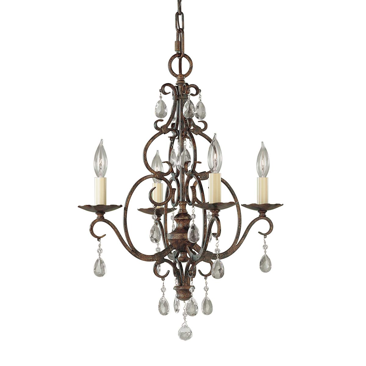 Feiss Chandelier from the Chateau range. Chateau 4 Light Chandelier Product Code = FE-CHATEAU4
