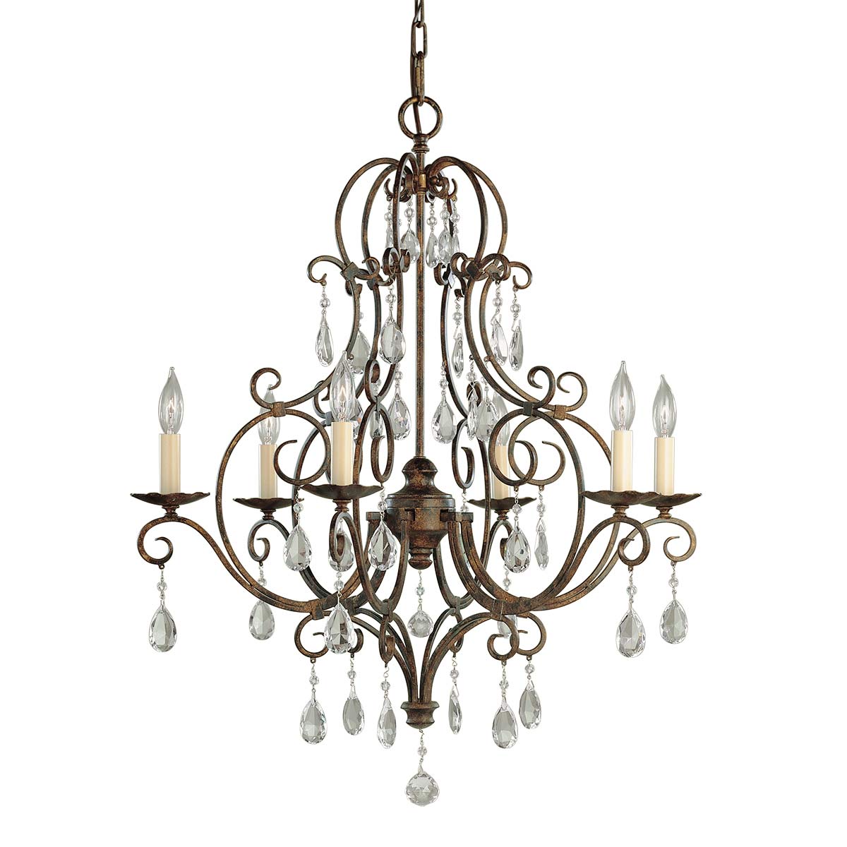 Feiss Chandelier from the Chateau range. Chateau 6 Light Chandelier Product Code = FE-CHATEAU6