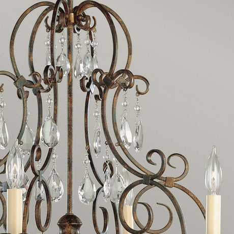 Feiss Chandelier from the Chateau range. Chateau 6 Light Chandelier Product Code = FE-CHATEAU6