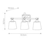 Feiss Wall Light from the Concord range. Concord 3 Light Wall Light – SKU FE-CONCORD3-BATH