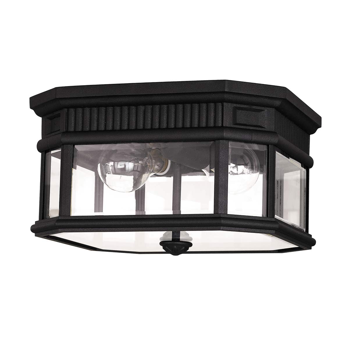 Feiss Ceiling Flush from the Cotswold Lane range. Cotswold Lane 2 Light Flush Ceiling Mount Product Code = FE-COTSLN-F-BK
