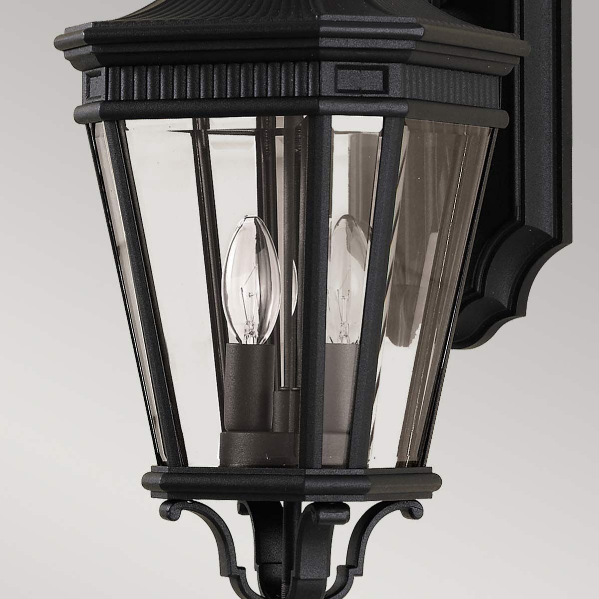 Feiss Outdoor Wall Light from the Cotswold Lane range. Cotswold Lane 2 Light Medium Wall Lantern – SKU FE-COTSLN2-M-BK