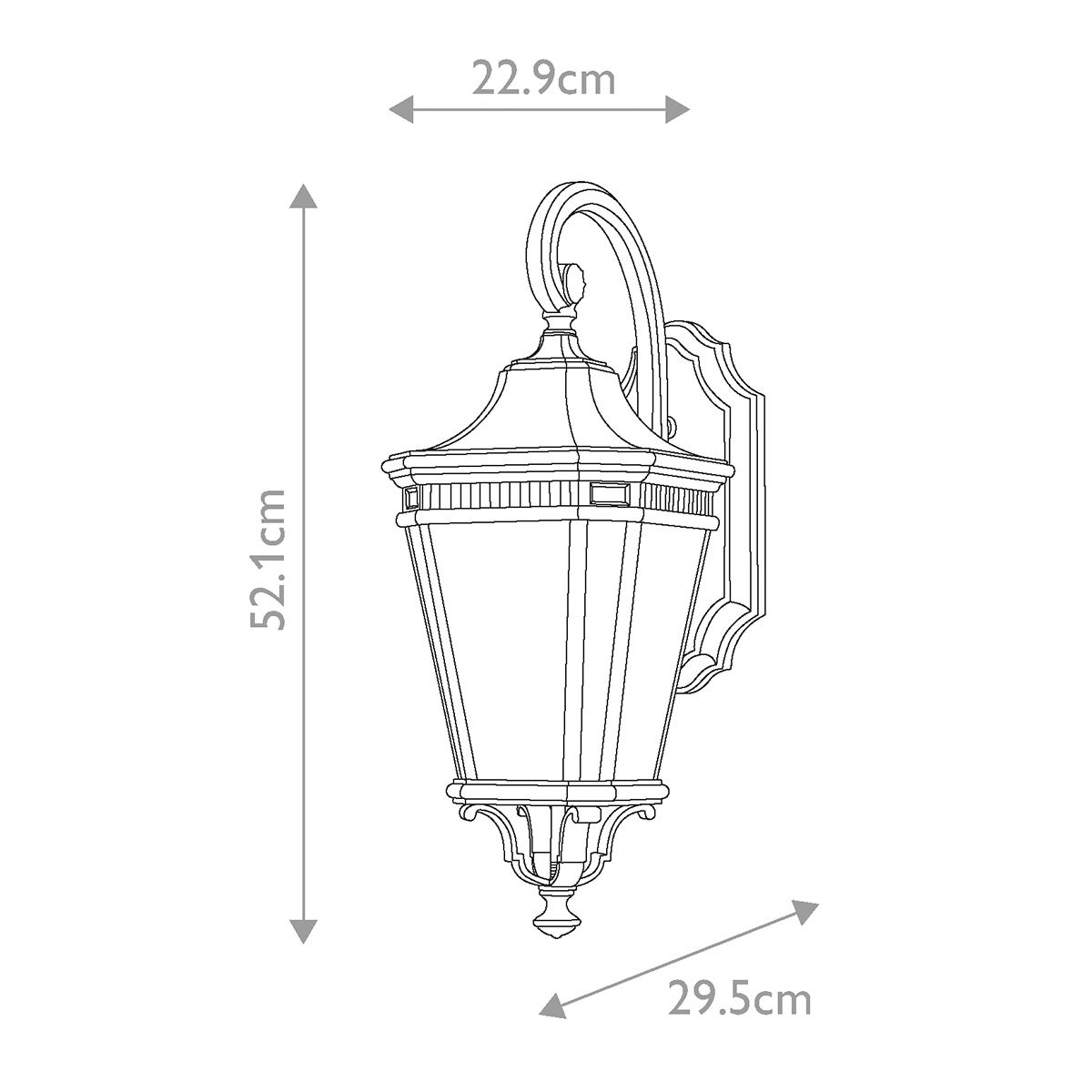 Feiss Outdoor Wall Light from the Cotswold Lane range. Cotswold Lane 2 Light Medium Wall Lantern – SKU FE-COTSLN2-M-BK