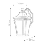 Feiss Outdoor Wall Light from the Cotswold Lane range. Cotswold Lane 1 Light Small Wall Lantern – SKU FE-COTSLN2-S-BK