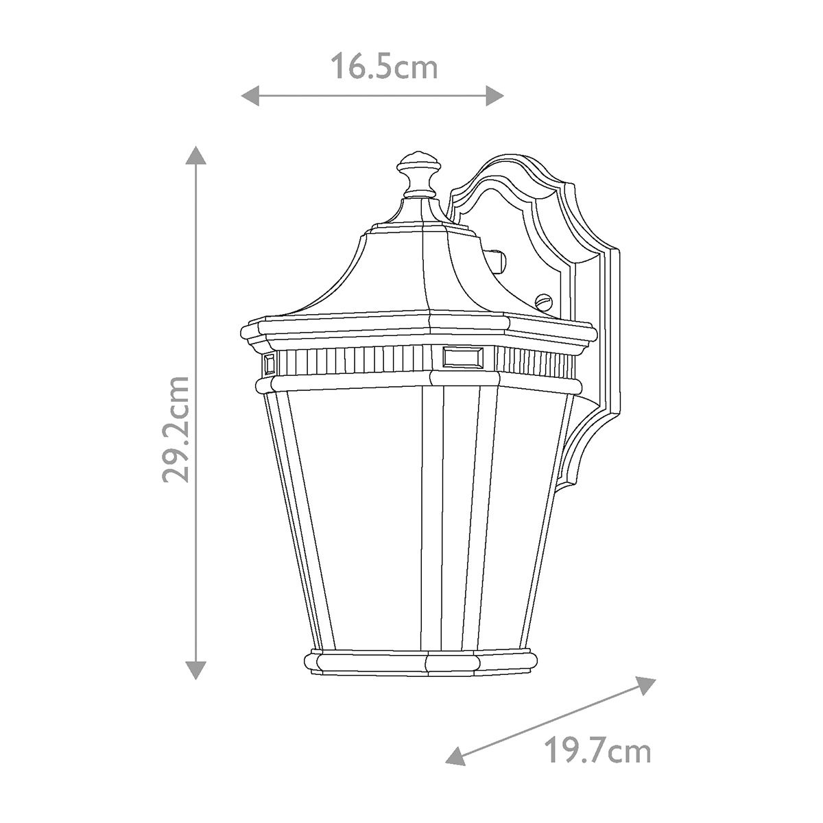 Feiss Outdoor Wall Light from the Cotswold Lane range. Cotswold Lane 1 Light Small Wall Lantern – SKU FE-COTSLN2-S-BK