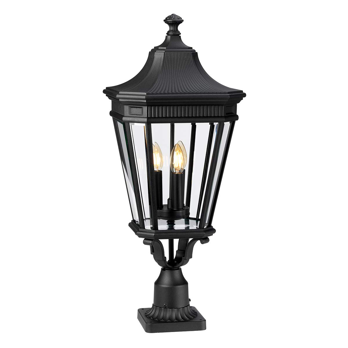 Feiss Cotswold Lane 3 Light Large Pedestal FE-COTSLN3-L-BK