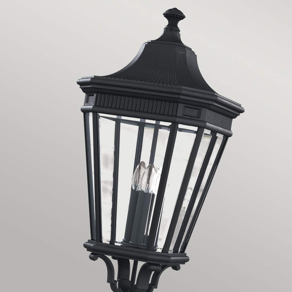 Feiss Lamp Post from the Cotswold Lane range. Cotswold Lane 3 Light Large Post Product Code = FE-COTSLN5-L-BK