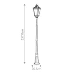 Feiss Lamp Post from the Cotswold Lane range. Cotswold Lane 3 Light Large Post – SKU FE-COTSLN5-L-BK