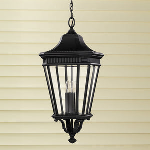 Feiss Outdoor Hanging from the Cotswold Lane range. Cotswold Lane 3 Light Large Chain Lantern Product Code = FE-COTSLN8-L-BK