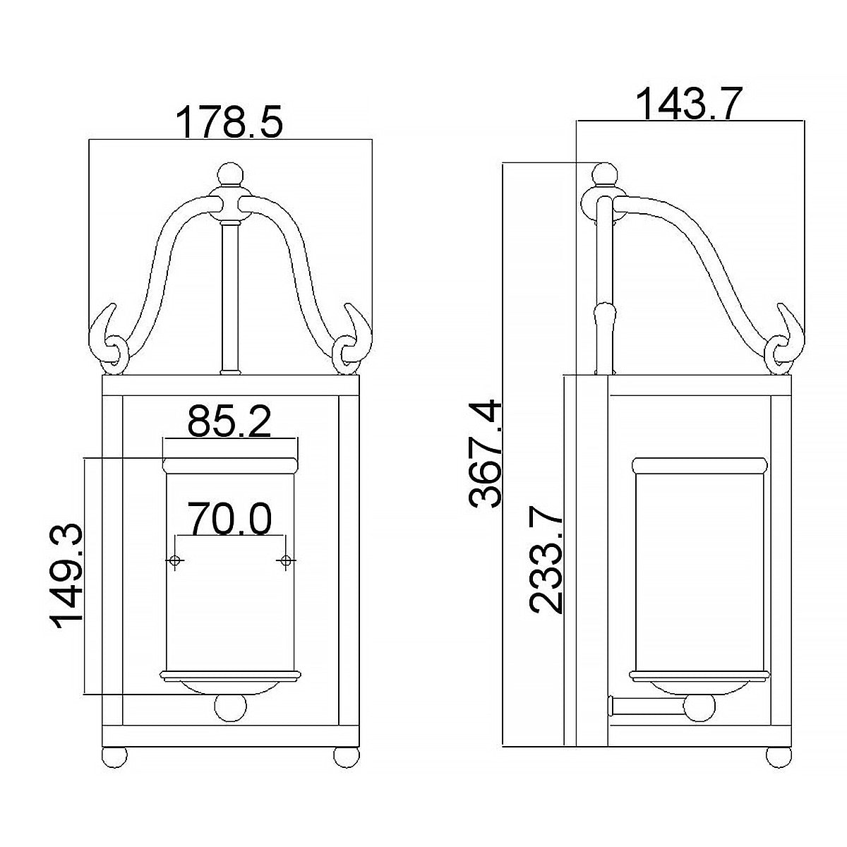 Feiss Wall Light from the Declaration range. Declaration 1 Light Wall Light Product Code = FE-DECLARATION1