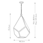 Feiss Chandelier from the Diamond range. Feiss Diamond 4Lt Pendant Chandelier  Product Code = FE-DIAMOND-P-L