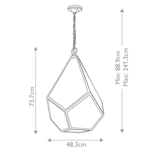 Feiss Chandelier from the Diamond range. Feiss Diamond 4Lt Pendant Chandelier  Product Code = FE-DIAMOND-P-L