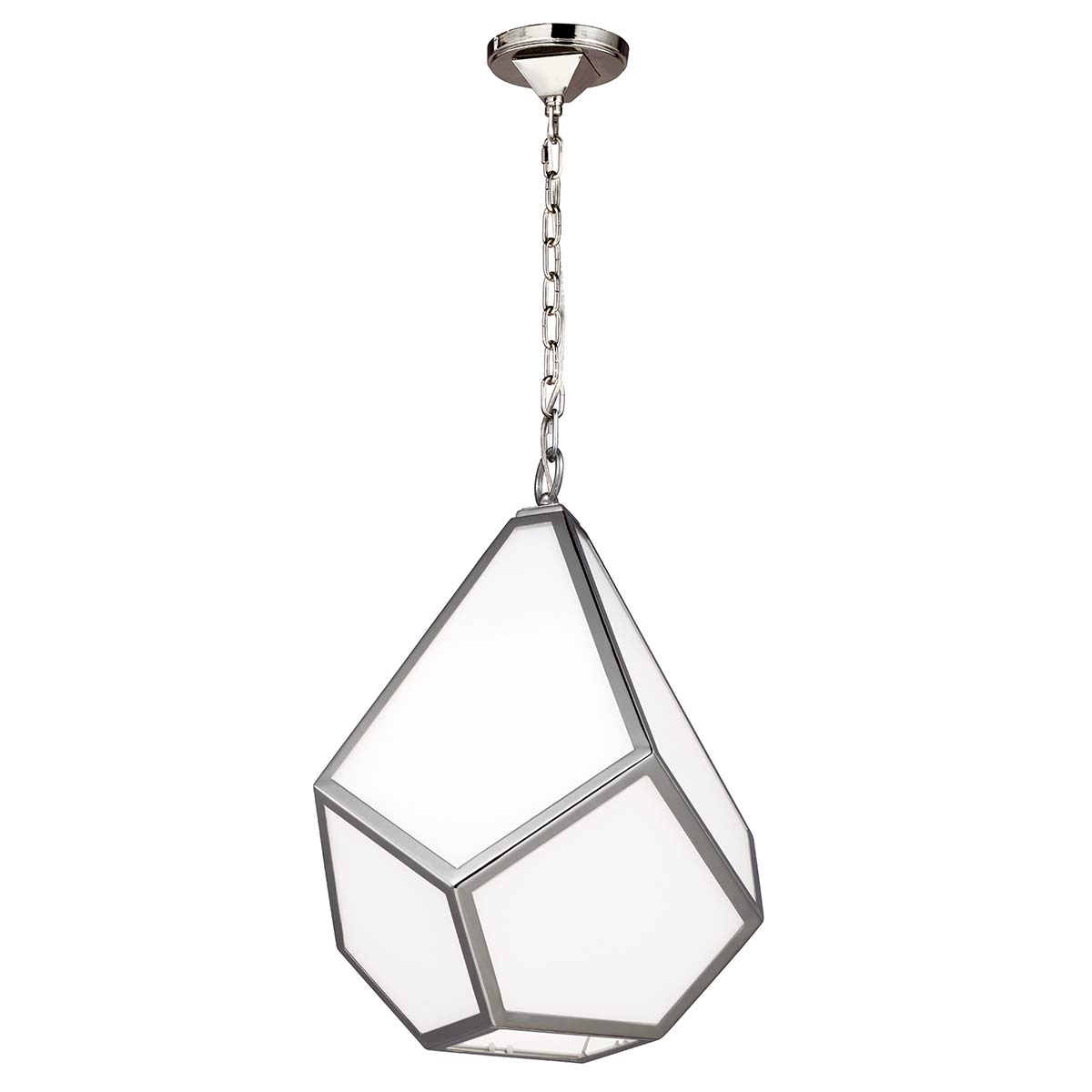 Feiss Pendant from the Diamond range. Diamond 1 Light Medium Pendant Product Code = FE-DIAMOND-P-M