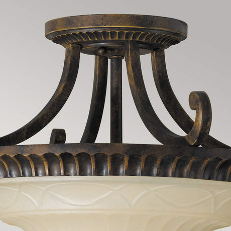 Feiss Ceiling Semi-Flush from the Drawing Room range. Drawing Room 2 Light Flush Product Code = FE-DRAWING-ROOM-SFA