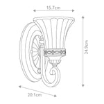 Feiss Wall Light from the Drawing Room range. Drawing Room 1 Light Wall Light – SKU FE-DRAWING-ROOM1