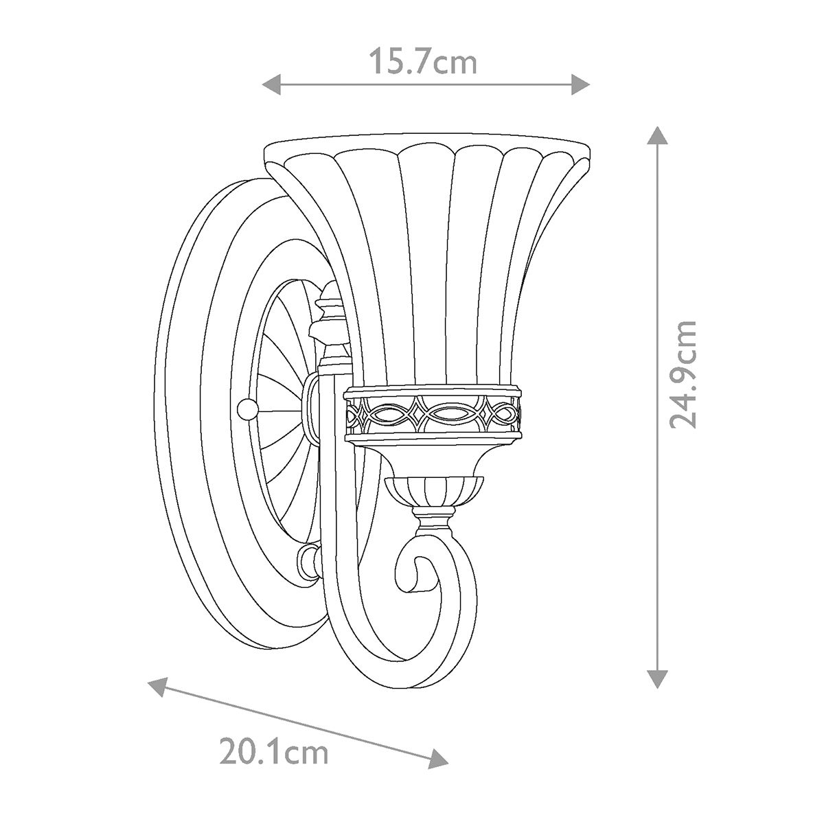 Feiss Wall Light from the Drawing Room range. Drawing Room 1 Light Wall Light – SKU FE-DRAWING-ROOM1
