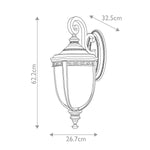 Feiss Outdoor Wall Light from the English Bridle range. English Bridle 3 Light Large Wall Lantern – SKU FE-EB2-L-BLK