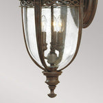 Feiss Outdoor Wall Light from the English Bridle range. English Bridle 3 Light Large Wall Lantern Product Code = FE-EB2-L-BRB
