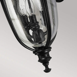 Feiss Outdoor Wall Light from the English Bridle range. English Bridle 3 Light Medium Wall Lantern Product Code = FE-EB2-M-BLK