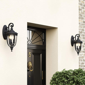 Feiss Outdoor Wall Light from the English Bridle range. English Bridle 3 Light Medium Wall Lantern Product Code = FE-EB2-M-BLK