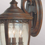Feiss Outdoor Wall Light from the English Bridle range. English Bridle 3 Light Medium Wall Lantern Product Code = FE-EB2-M-BRB