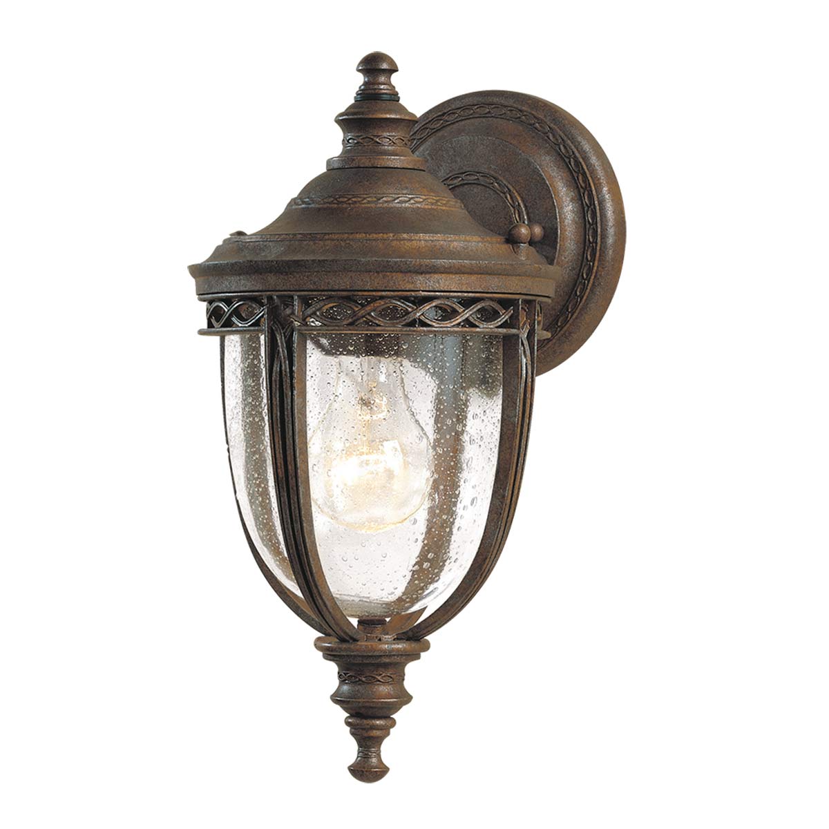 Feiss Outdoor Wall Light from the English Bridle range. English Bridle 1 Light Small Wall Lantern Product Code = FE-EB2-S-BRB