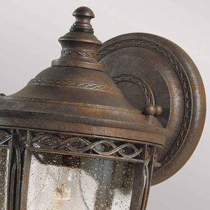 Feiss Outdoor Wall Light from the English Bridle range. English Bridle 1 Light Small Wall Lantern Product Code = FE-EB2-S-BRB