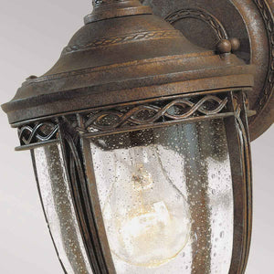 Feiss Outdoor Wall Light from the English Bridle range. English Bridle 1 Light Small Wall Lantern Product Code = FE-EB2-S-BRB