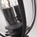 Feiss Pedestal Lantern from the English Bridle range. English Bridle 3 Light Large Pedestal Product Code = FE-EB3-L-BLK