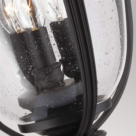 Feiss Pedestal Lantern from the English Bridle range. English Bridle 3 Light Large Pedestal Product Code = FE-EB3-L-BLK