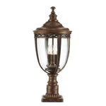 Feiss Pedestal Lantern from the English Bridle range. English Bridle 3 Light Large Pedestal Product Code = FE-EB3-L-BRB