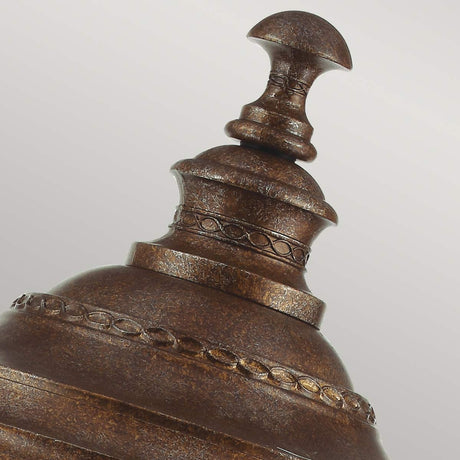 Feiss Pedestal Lantern from the English Bridle range. English Bridle 3 Light Large Pedestal Product Code = FE-EB3-L-BRB